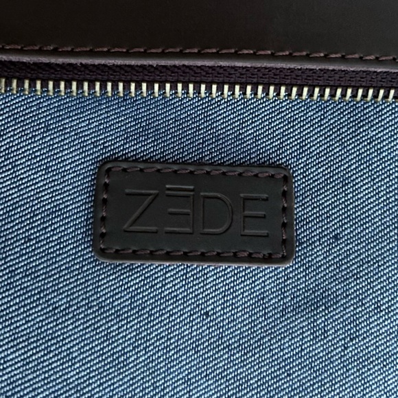 Zede Paris Trocadero Pouch Canvas Leather Bordeaux - Picture 14 of 16